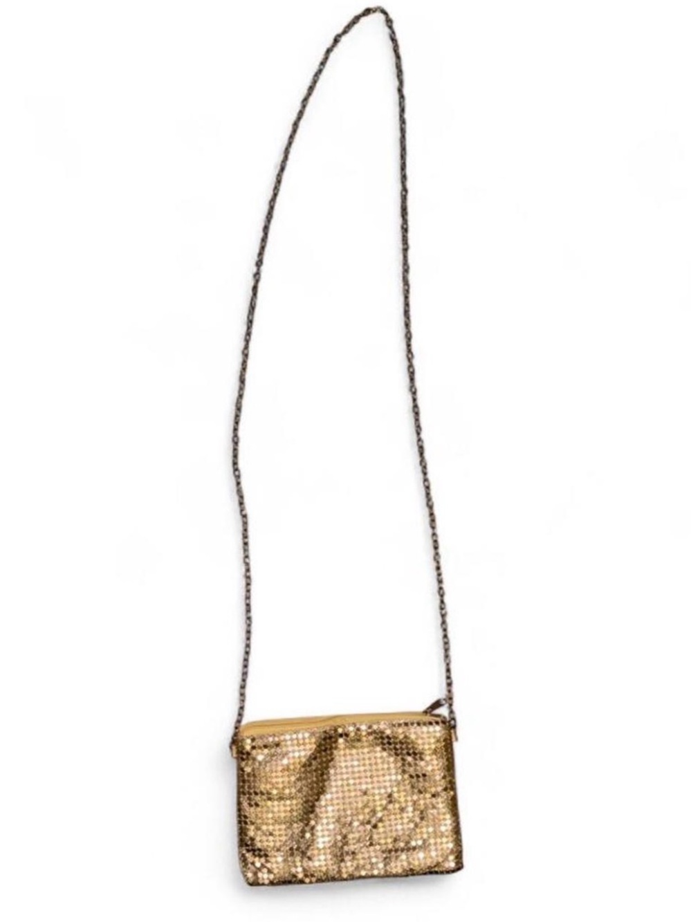 Vintage Retro Gold metal Sequin Crossbody Bag - Women's Shoulder Purse